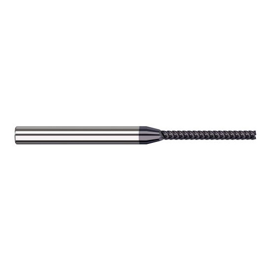 Harvey Tool 941820-C6 | 0.0200" Diameter x 1/8" Shank x 0.2000" LOC x 2-1/2" OAL 4FL AlTiN Nano Coated Carbide Single End Mill for Exotic Alloys