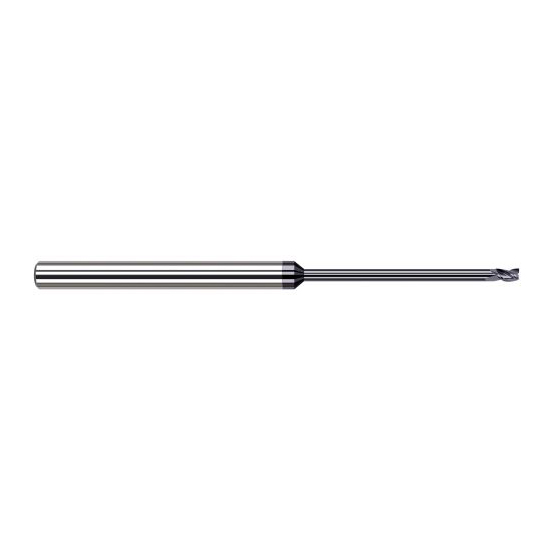 Harvey Tool 851593-C6 | 3/32" Diameter x 1/8" Shank x 9/64" LOC x 3" OAL 3FL AlTiN Nano Coated Carbide Single End Mill for Exotic Alloys