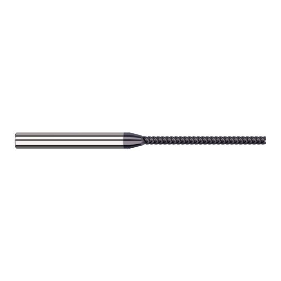 Harvey Tool 68808-C6 | 1/8" Diameter x 1/8" Shank x 1-7/8" LOC x 3" OAL 7FL AlTiN Nano Coated Carbide Single End Mill for Exotic Alloys