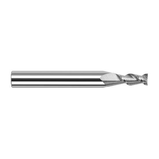 Harvey Tool 24125 | 0.0250" Diameter x 1/8" Shank x 0.0750" LOC x 1-1/2" OAL 2FL Uncoated Carbide Single End Mill