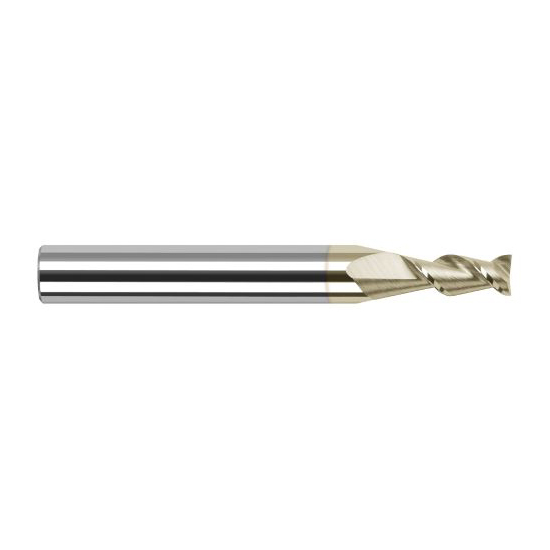 Harvey Tool 24147-C7 | 3/64" Diameter x 1/8" Shank x 0.1410" LOC x 1-1/2" OAL 2FL ZrN Coated Carbide Single End Mill