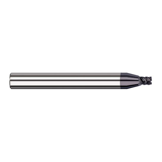 Harvey Tool 936008-C6 | 1/8" Diameter x 1/8" Shank x 3/16" LOC x 1-1/2" OAL 5FL AlTiN Nano Coated Carbide Single End Mill