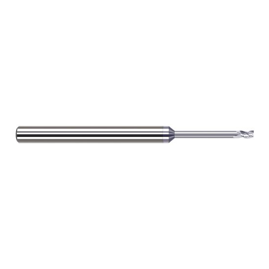 Harvey Tool 919331-C8 | 1/32" Diameter x 1/8" Shank x 3/64" LOC x 2-1/2" OAL 3FL TiB2 Coated Carbide Single End Mill