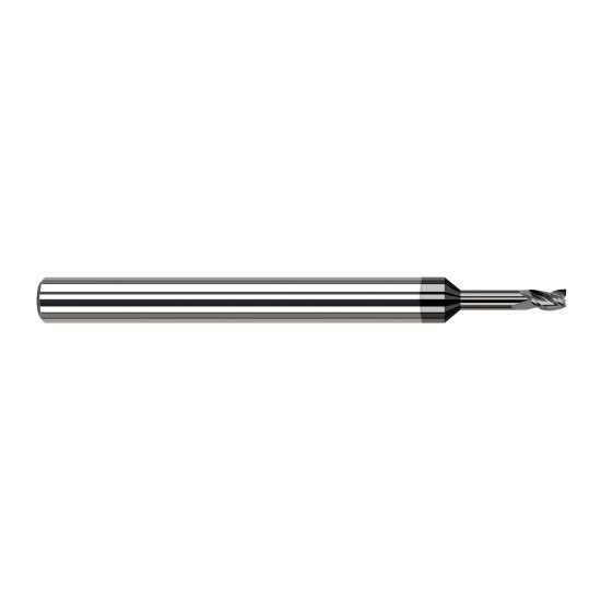 Harvey Tool 930908-C4 | 1/8" Diameter x 1/8" Shank x 3/16" LOC x 2-1/2" OAL 3FL Amorphous Diamond Coated Carbide Single End Mill