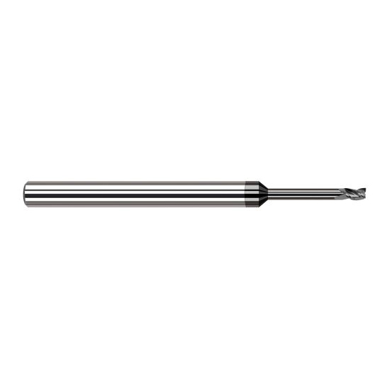 Harvey Tool 927208-C4 | 1/8" Diameter x 1/8" Shank x 3/16" LOC x 2-1/2" OAL 3FL Amorphous Diamond Coated Carbide Single End Mill