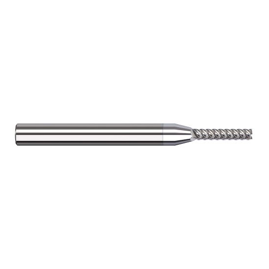 Harvey Tool 66720-C8 | 0.0200" Diameter x 1/8" Shank x 0.1000" LOC x 2-1/2" OAL 4FL TiB2 Coated Carbide Single End Mill