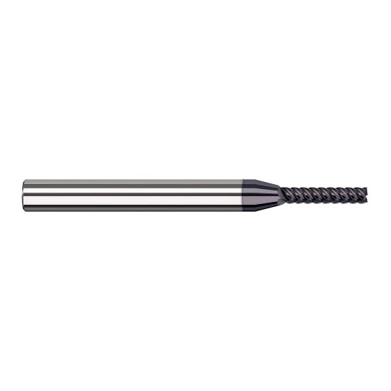 Harvey Tool 972425-C3 | 0.0250" Diameter x 1/8" Shank x 1/8" LOC x 2-1/2" OAL 4FL AlTiN Coated Carbide Single End Mill