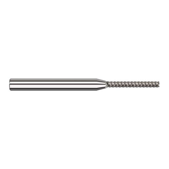 Harvey Tool 67115 | 1/64" Diameter x 1/8" Shank x 1/8" LOC x 2-1/2" OAL 4FL Uncoated Carbide Single End Mill