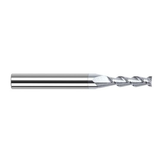Harvey Tool 932078-C8 | 5/64" Diameter x 1/8" Shank x 13/32" LOC x 2-1/2" OAL 2FL TiB2 Coated Carbide Single End Mill