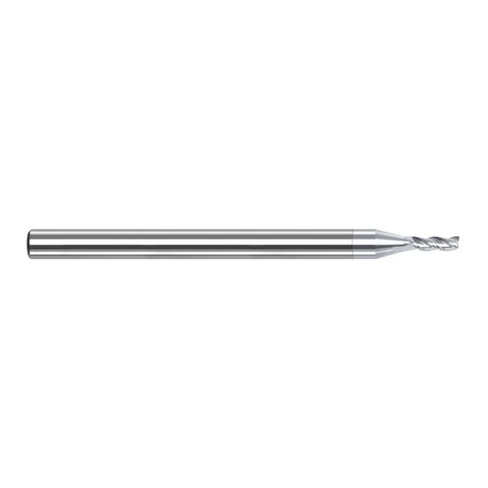 Harvey Tool 942309-C8 | 9/64" Diameter x 3/16" Shank x 0.4250" LOC x 2" OAL 3FL TiB2 Coated Carbide Single End Mill