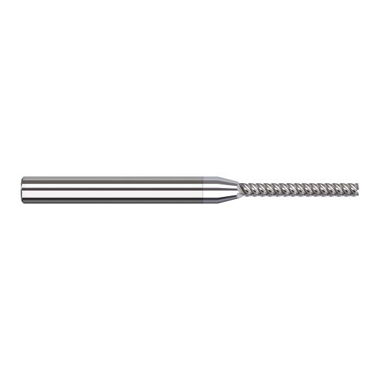 Harvey Tool 67216-C8 | 1/4" Diameter x 1/4" Shank x 2" LOC x 4" OAL 5FL TiB2 Coated Carbide Single End Mill