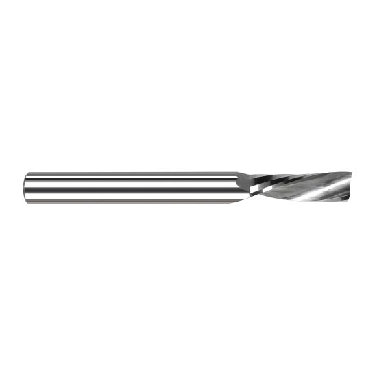 Harvey Tool 44924 | 3/8" Diameter x 3/8" Shank x 1-1/8" LOC x 3" OAL 1FL Uncoated Carbide Single End Mill