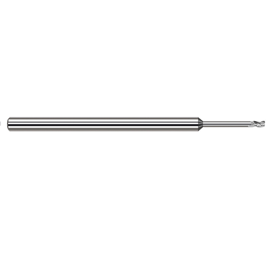 Harvey Tool 861108-C8 | 1/8" Diameter x 1/8" Shank x 3/16" LOC x 2-1/2" OAL 0.0050" Radius 3FL TiB2 Coated Carbide Corner Radius & Corner Chamfer End Mill for Aluminum Alloys