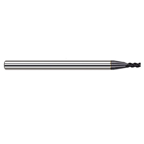 Harvey Tool 848893-C6 | 3/32" Diameter x 1/8" Shank x 0.2790" LOC x 1-1/2" OAL 0.0250" Radius AlTiN Nano Coated Carbide Corner Radius & Corner Chamfer End Mil