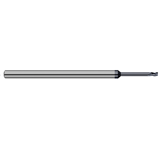 Harvey Tool 64508-C6 | 1/8" Diameter x 1/8" Shank x 3/16" LOC x 2-1/2" OAL 1/64" Radius AlTiN Nano Coated Carbide Corner Radius & Corner Chamfer End Mil
