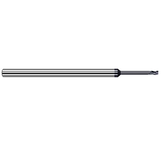 Harvey Tool 54908-C6 | 1/8" Diameter x 1/8" Shank x 0.1870" LOC x 2-1/2" OAL 1/64" Radius AlTiN Nano Coated Carbide Corner Radius & Corner Chamfer End Mil