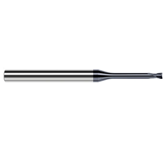 Harvey Tool 33062-C6 | 1/16" Diameter x 1/4" Shank x 0.0500" LOC x 4" OAL 0.0100" Radius AlTiN Nano Coated Carbide Corner Radius & Corner Chamfer End Mil