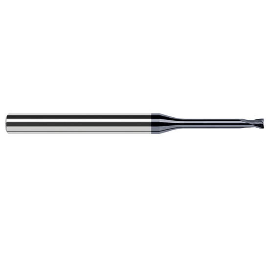 Harvey Tool 999108-C6 | 1/8" Diameter x 1/4" Shank x 0.1000" LOC x 2-1/2" OAL 1/64" Radius AlTiN Nano Coated Carbide Corner Radius & Corner Chamfer End Mil