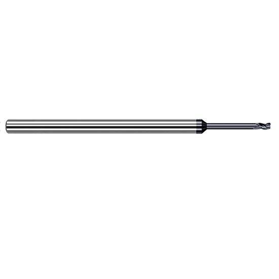 Harvey Tool 947645-C6 | 0.0450" Diameter x 1/8" Shank x 0.0680" LOC x 1-1/2" OAL 0.0050" Radius AlTiN Nano Coated Carbide Corner Radius & Corner Chamfer End Mil