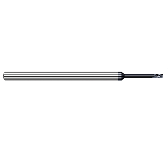 Harvey Tool 947650-C6 | 0.0500" Diameter x 1/8" Shank x 0.0750" LOC x 1-1/2" OAL 0.0050" Radius AlTiN Nano Coated Carbide Corner Radius & Corner Chamfer End Mil