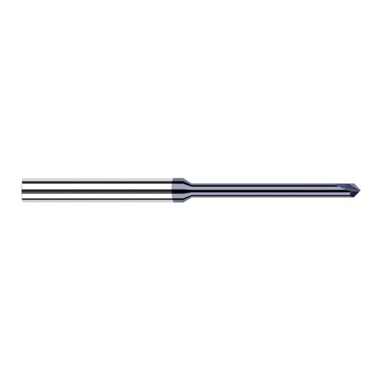 Harvey Tool 997245-C3 | 1/8" Diameter x 1/8" Shank 90 Degree Included Angle 0.7500" Overall Reach 2FL AlTiN Coated Solid Carbide Chamfer Mill