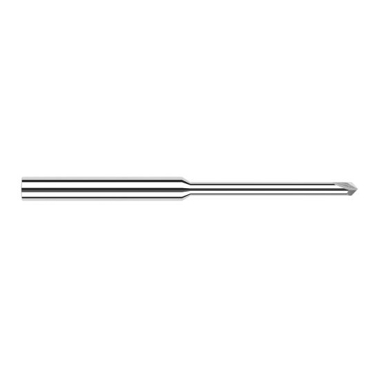 Harvey Tool 924045 | 1/8" Diameter x 1/8" Shank 90 Degree Included Angle 0.9400" Overall Reach 2FL Uncoated Solid Carbide Chamfer Mill