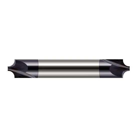 Harvey Tool 45307-C3 | 1/8" Diameter x 1/8" Shank x 1-1/2" OAL 0.0200" Tip Diameter 2FL AlTiN Coated Solid Carbide Double End Corner Rounding End Mill