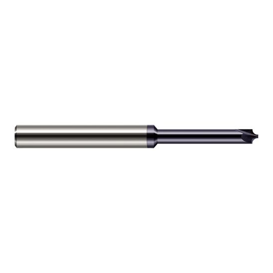 Harvey Tool 57515-C3 | 1/8" Diameter x 1/8" Shank x 1-1/2" OAL 0.0200" Tip Diameter 2FL AlTiN Coated Solid Carbide Single End Corner Rounding End Mill