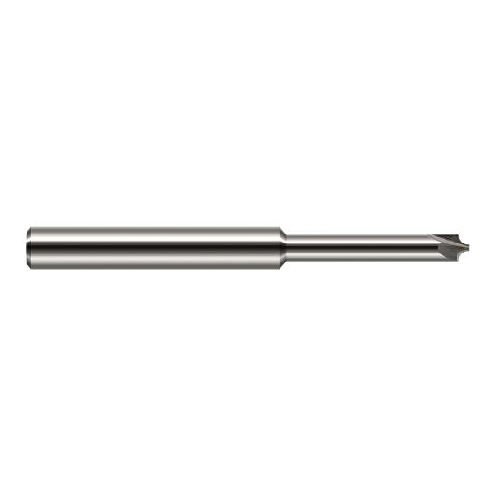 Harvey Tool 54325 | 1/8" Diameter x 1/8" Shank x 2" OAL 0.0200" Tip Diameter 2FL Uncoated Coated Solid Carbide Single End Corner Rounding End Mill