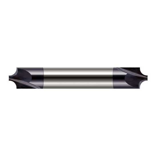 Harvey Tool 46039-C3 | 1/8" Diameter x 1/8" Shank x 1-1/2" OAL 0.0470" Tip Diameter 2FL AlTiN Coated Solid Carbide Double End Corner Rounding End Mill