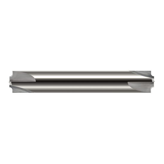 Harvey Tool 21005 | 3/8" Diameter x 3/8" Shank x 2-1/2" OAL 0.2490" Tip Diameter 4FL Uncoated Solid Carbide Double End Corner Rounding End Mill