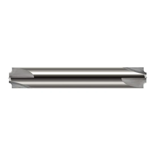 Harvey Tool 44010 | 3/8" Diameter x 3/8" Shank x 2-1/2" OAL 0.2500" Tip Diameter 4FL Uncoated Solid Carbide Double End Corner Rounding End Mill