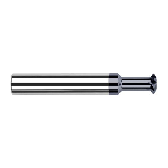 Harvey Tool 898416-C3 | 1/4" Diameter x 0.1290" Cutting Width x 1/4" Shank 90 Degree Included Angle Shank Connection AlTiN Coated Solid Carbide Double Angle Cutter