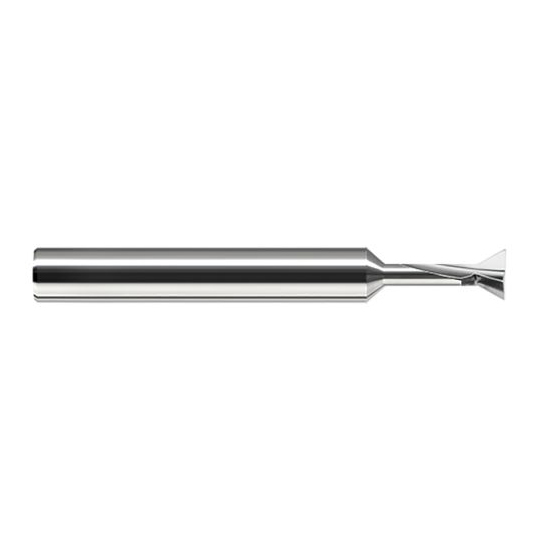 Harvey Tool 899116 | 1/4" Diameter 10 Degree Included Angle Uncoated Solid Carbide Dovetail Cutter