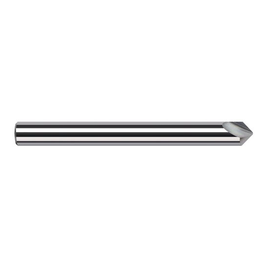 Harvey Tool 847130 | 60 Degree Point Angle 1/8" Shank x 0.1030" LOC x 1-1/2" OAL Uncoated Solid Carbide Radius Point Engraving Cutter