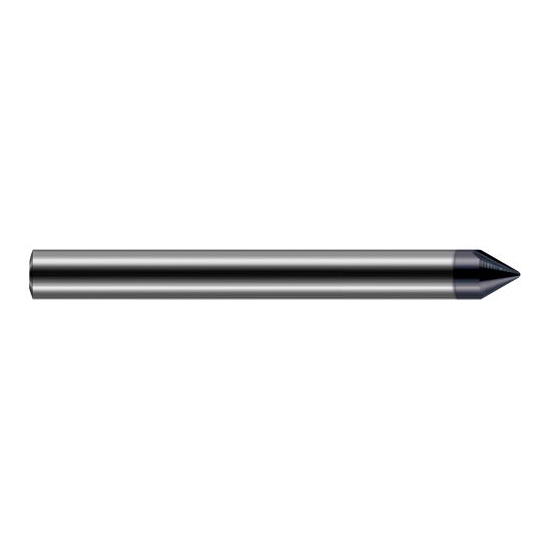 Harvey Tool 859308-C6 | 40 Degree Point Angle 1/8" Shank x 0.1520" LOC x 1-1/2" OAL AlTiN Nano Coated Solid Carbide Radius Point Engraving Cutter