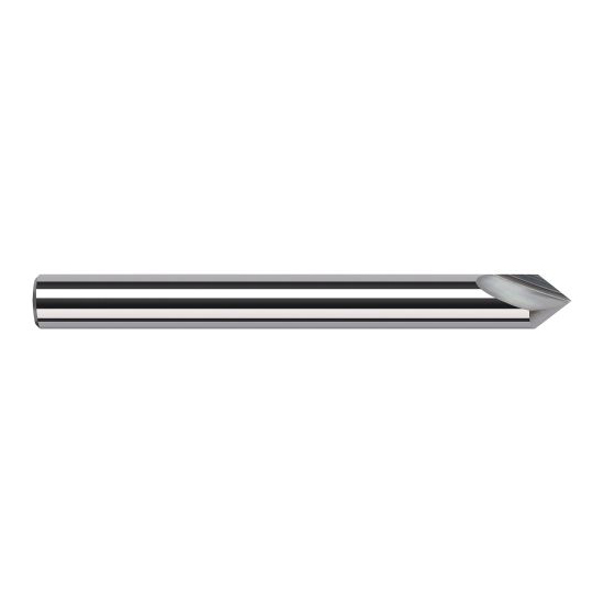 Harvey Tool 976608 | 1/8" Diameter x 1/8" Shank x 0.1290" LOC x 2" OAL Uncoated Solid Carbide Engraving Cutter Marking Cutter for Ferrous Materials