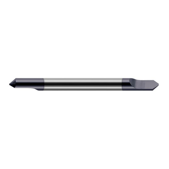Harvey Tool 834308-C3 | 1/8" Diameter x 1/8" Shank x 0.2240" LOC x 2" OAL AlTiN Coated Solid Carbide Double End Tipped Off Engraving Cutter