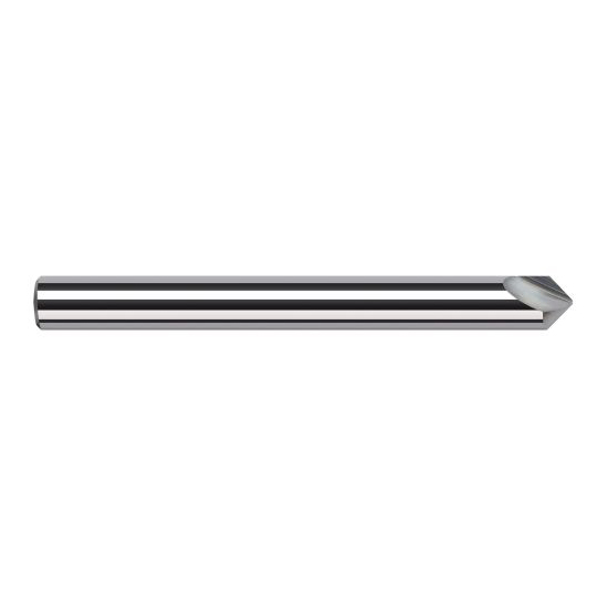 Harvey Tool 958745 | 90 Degree Point Angle 3/16" Shank x 0.0917" LOC x 2" OAL Uncoated Solid Carbide Radius Point Engraving Cutter