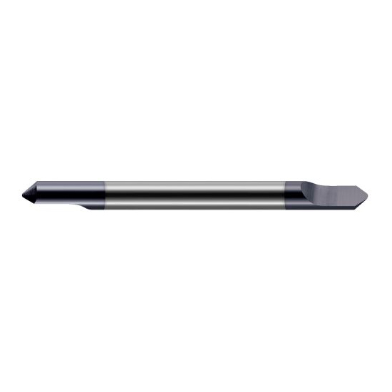Harvey Tool 834408-C3 | 30 Degree Point Angle 1/8" Shank x 0.2190" LOC x 2" OAL AlTiN Coated Solid Carbide Radius Point Engraving Cutter