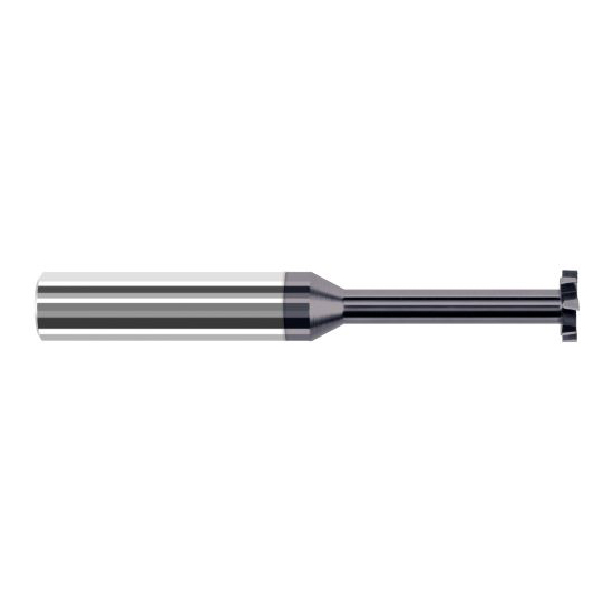 Harvey Tool 989962-C3 | 1/8" Diameter x 1/16" Width x 1/8" Shank 0.0050" Corner Radus AlTiN Coated Solid Carbide Staggered Tooth Keyseat Cutter