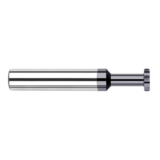 Harvey Tool 949995-C3 | 3/16" Diameter x 1/8" Width x 3/16" Shank 0.0100" Corner Radus AlTiN Coated Solid Carbide Straight Tooth Keyseat Cutter