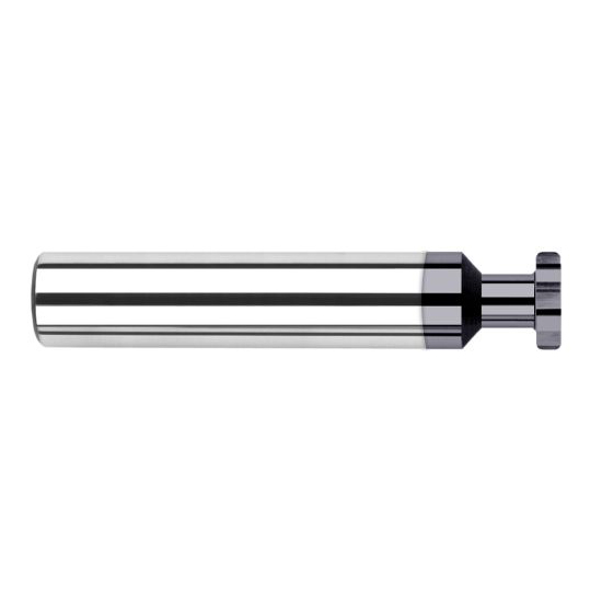Harvey Tool 901040-C3 | 1/2" Diameter x 5/64" Width x 1/2" Shank 0.0100" Corner Radus AlTiN Coated Solid Carbide Straight Tooth Keyseat Cutter