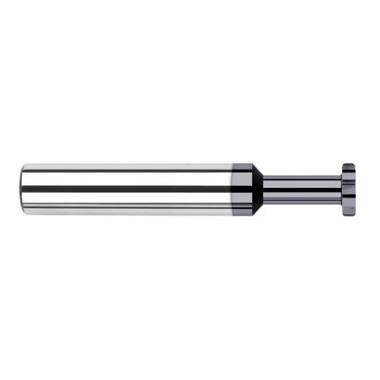 Harvey Tool 926180-C3 | 1/2" Diameter x 1/4" Width x 1/2" Shank 0.0600" Corner Radus AlTiN Coated Solid Carbide Straight Tooth Keyseat Cutter