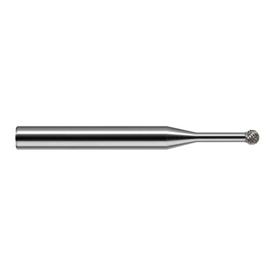 Harvey Tool 886116 | 270 Degree Sperical Ball 1/4" Diameter x 1/4" Shank x 0.2130" LOC x 2-1/2" OAL FL Uncoated Carbide Undercutting End Mill