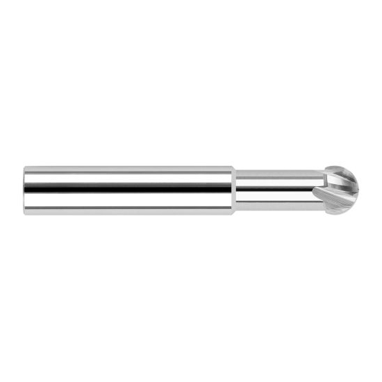 Harvey Tool 22805 | 220 Degree Sperical Ball 5/64" Diameter x 1/8" Shank x 0.0520" LOC x 1-1/2" OAL 2FL Uncoated Carbide Undercutting End Mill