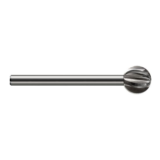 Harvey Tool 947424 | 3/8" Diameter x 4.00mm Shank x 0.355" LOC x 3-1/2" OAL x 3/16" Radius 6 Flute Uncoated Carbide Undercutting End Mill