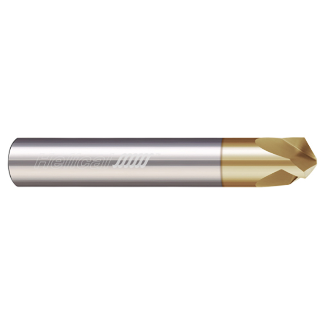 Helical Solutions 59831 | HPCM120-30625 5/8" Cutter Head Diameter x 5/8" Shank x 3" OAL x 120 Degree Included Angle 3 Flute Zplus Coated Solid Carbide Chamfer Mill