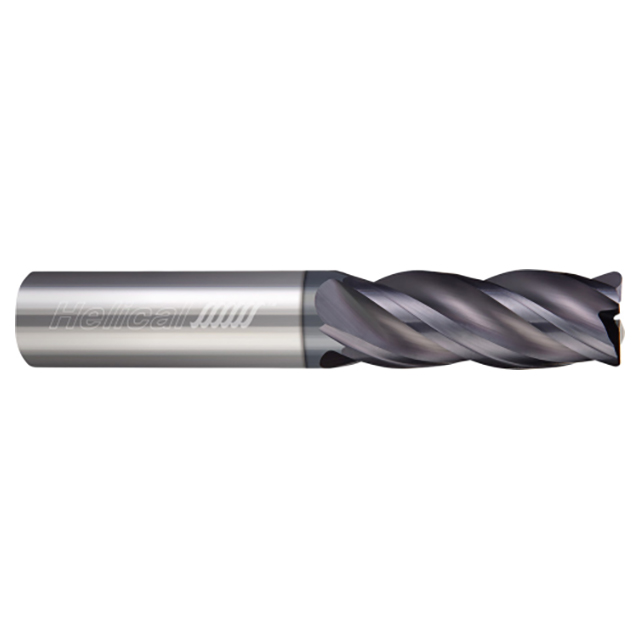 Helical Solutions 59490 | MHSV-020-41600-R1.00 16mm Diameter x Shank x 32mm LOC x 89mm OAL x 1mm Corner Radius 4 Flute Aplus Coated Solid Carbide Corner Radius End Mill For Steels, High-Temp Alloys & Titanium