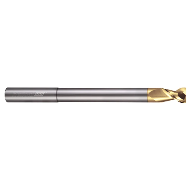 Helical Solutions 02077 | H45AL-RN-M-20187 3/16" Diameter x 3/16" Shank x LOC x 3/4" Reach x 3" OAL 2 Flute Single End Zplus Coated Solid Carbide Reduced Neck Square End Mill For Aluminum